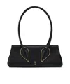 Christian Louboutin Venus Calf Leather Baguette Shoulder Bag In Black