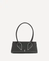 Christian Louboutin Venus Calf Leather Baguette Shoulder Bag In Black