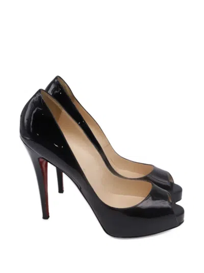Pre-owned Christian Louboutin Very Prive Platform Pumps In Black