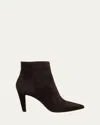 Christian Louboutin Vibella Suede Red Sole Booties In Brown