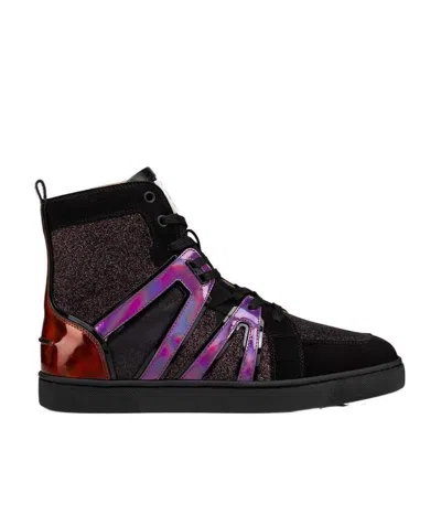 Christian Louboutin Vida Top Strapped Casual Sneakers In Black