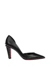 Christian Louboutin Vidura Red Sole Calf Leather Pumps In Black