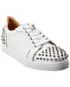 Christian Louboutin Vieira 2 White Leather Sneakers In White