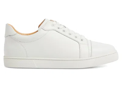 Pre-owned Christian Louboutin Vieira Flat (women's) Sneakers In Bianco In White