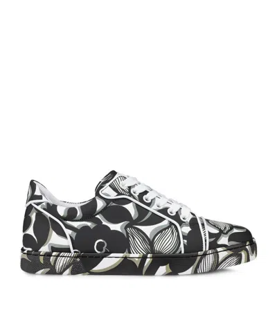Christian Louboutin Vieira Orlato Leather Low-top Trainers In Black