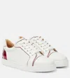 Christian Louboutin Fun Vieira Printed Pvc-trimmed Perforated Leather Sneakers In Bianco/loubi