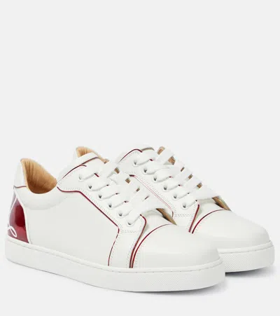 Christian Louboutin Vieira Orlato Leather Sneakers In Bianco/loubi