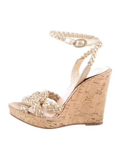 Pre-owned Christian Louboutin Vintage Leather Espadrilles