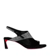 Christian Louboutin Women Viva Condora Mule Slingback T 55 Sandalo Con Tacco In Black