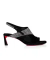 Christian Louboutin Women Viva Condora Mule Slingback T 55 Sandalo Con Tacco In Black