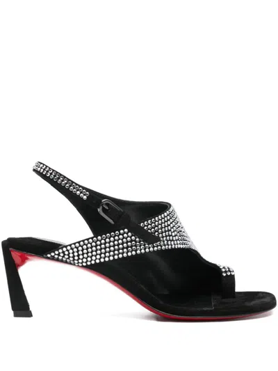 Christian Louboutin Viva Condora Strass Sandals In Black