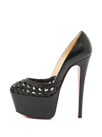 Pre-owned Christian Louboutin Votre Altesse Leather Pumps In Black