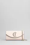 Christian Louboutin Wallet On Chain In Calf Leather In Leche Gold
