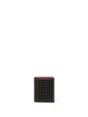 Christian Louboutin Wallet Paros Spike Wallet In Leather In Black/black