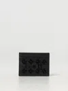 Christian Louboutin Womens Black Kios Loubinthesky-embellished Leather Card Holder In Black