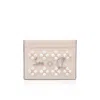 Christian Louboutin Kios Logo Plaque Card Holder In Neutral
