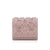 Christian Louboutin Spiked Compact Wallet In Neutral