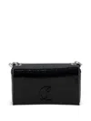 Christian Louboutin Chain-link Strap Patent Finish Rectangular Wallets In Black