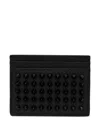 Christian Louboutin Black Kios Card Holder With Studs