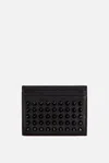 Christian Louboutin Black Kios Card Holder With Studs In Black