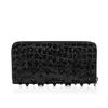 Christian Louboutin Panettone Studded Zip-around Wallet In Black