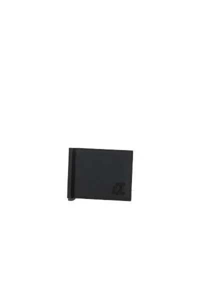 Christian Louboutin Logo Plaque Bifold Wallet In Black+black