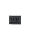 Christian Louboutin Womens Black Kios Loubinthesky-embellished Leather Card Holder In Black/ultrablack