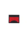 Christian Louboutin Kios Black/red Card Holder With Logo In Red