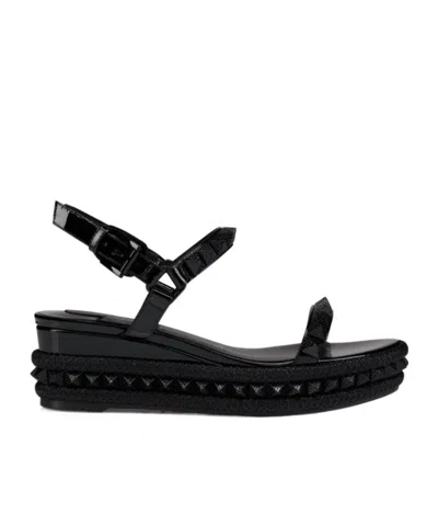 Christian Louboutin Wedge Sandals In Black