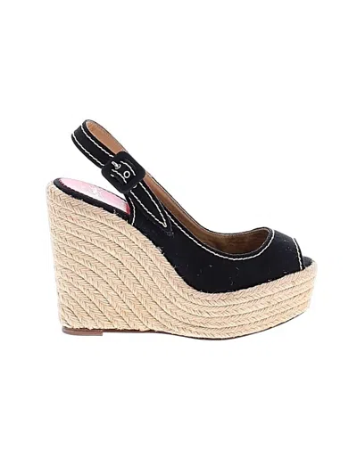 Pre-owned Christian Louboutin Wedges In Black
