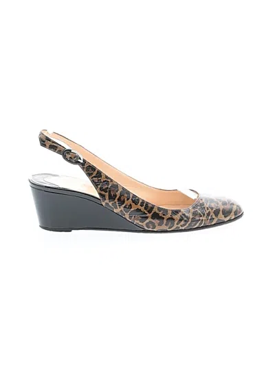 Pre-owned Christian Louboutin Wedges In Tan