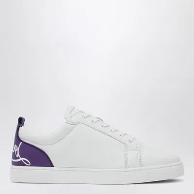 Christian Louboutin Fun Louis Sneaker In White/jacaranda