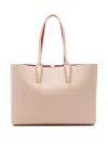 Christian Louboutin White Fabric Bag With Studs In Pink