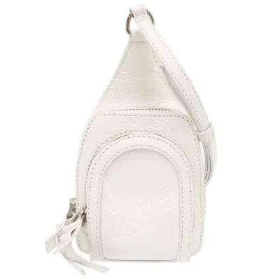 Pre-owned Christian Louboutin White Leather Shoulder Bag ()