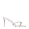 Christian Louboutin White Leather Stiletto Heel Sandals In White