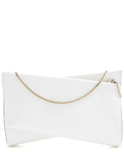 Christian Louboutin White Patent Leather Patent Loubitwist Clutch (authentic  Pre-loved)