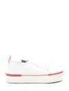 Christian Louboutin Super Pedro Flatform Sneakers 40 In White