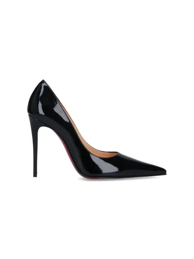 Christian Louboutin 100mm Kate Patent Leather Pumps In Black