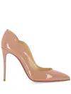 Christian Louboutin Chic 100 Pointed Stiletto Pumps In Neutral
