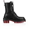 Christian Louboutin Dune Trott Alta Leather Ankle Boots In Black/lin Black