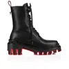 Christian Louboutin Dune Trott Alta Leather Ankle Boots In Black/lin Black