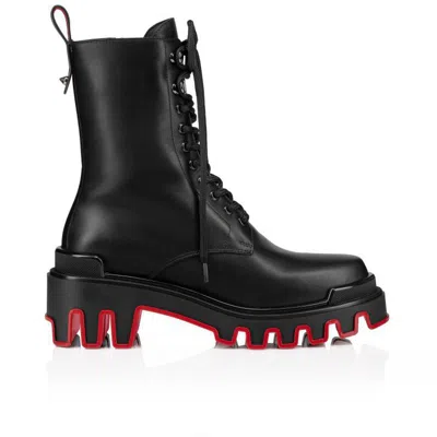 Christian Louboutin Dune Trott Alta Leather Ankle Boots In Black