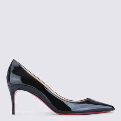 Christian Louboutin Black Leather Kate 70 Patent Pumps