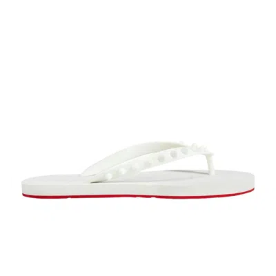 Pre-owned Christian Louboutin Wmns Loubi Flip 'white' | Women's Size 37