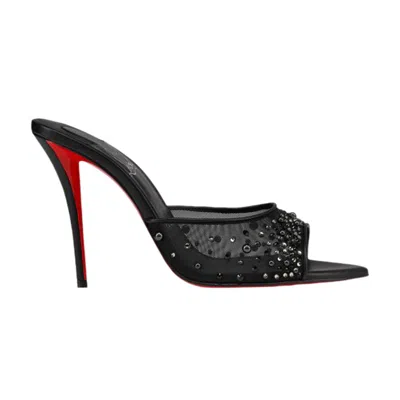 Pre-owned Christian Louboutin Wmns Miss Z Mule Degrasstrass Perla 'black' | Women's Size 40