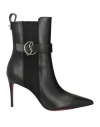 Christian Louboutin So Cl Chelsea 85 Black Leather Ankle Boots In Black