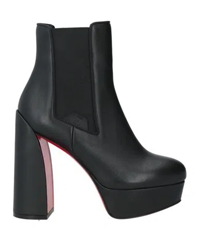 Christian Louboutin Movidastic 130 Leather Platform Boots In Black