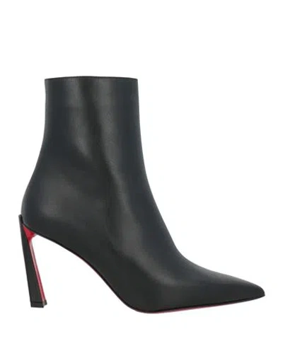 Christian Louboutin Woman Ankle Boots Black Size 8 Leather