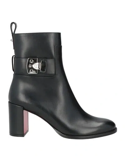 Christian Louboutin Woman Ankle Boots Black Size 8 Leather