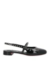 Christian Louboutin Woman Ballet Flats Black Size 11 Leather In Black
